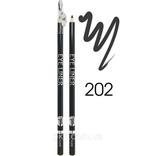 Олівець для очей дерев'яний з точилкою Jovial Luxe Eye Liner № 202 Матовий Taupe Сіро-коричневий JL 5016 фото