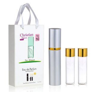 Парфуми з атомайзером у подарунковій упаковці 3 шт. по 12 мл Christian "Green Tea" № 92 K-155-092 фото