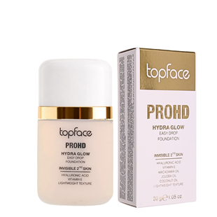 Тональна основа Topface PROHD Hydra Glow Easy Drop рідка, 30 мл (PT477), 01 Alabaster Айворі PT477 фото