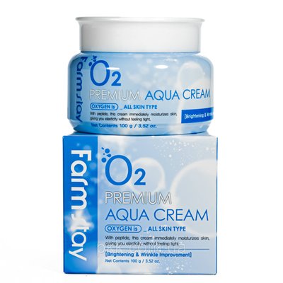 Крем для обличчя зволожувальний FarmStay O2 Aqua Cream кисневий з ніацинамідом 100 мл FS 4242 фото