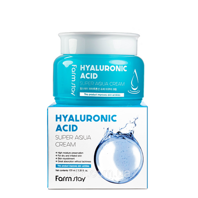 Крем для обличчя зволожуючий з гіалуроновою кислотою FarmStay Hyaluronic Acid 100 мл FS 5254 фото