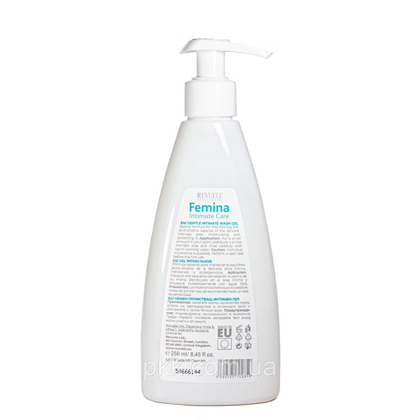 Ніжний гель для інтимної гігієни Revuele Femina Intimate Care Wash Gel 250 мл 5060565102859 фото