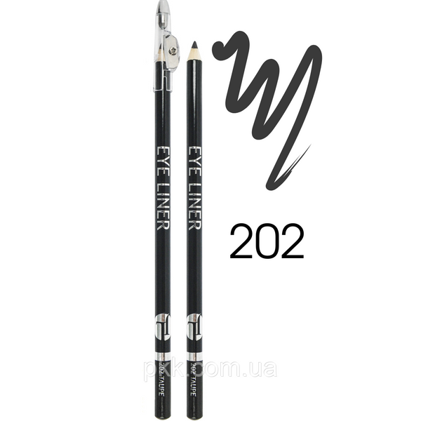 Карандаш для глаз деревяный с точилкой Jovial Luxe Eye Liner № 202 Матовый Taupe Серо-коричневый JL 5016 фото