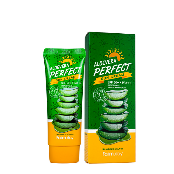 Солнцезащитный крем для лица FarmStay Aloe Vera Perfect Sun Cream SPF50+ PA+++ 70 мл