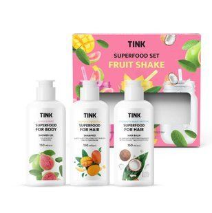 Подарунковий набір косметики для волосся й тіла Tink Superfood Set Fruit Shake, 3 продукти Tink 10941 фото