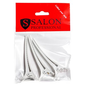 Зажим для фарбування і стрижки волосся Salon Professional білий 0014 SP 0014 фото