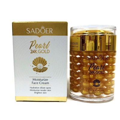Зволожувальний крем для обличчя Sadoer Pearl 24К Gold Moisturize Face Cream з колоїдним золотом 60 г SD58055 SD58055 фото