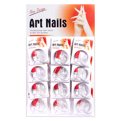 Набір нігтів накладних Art Nails прозорих 12 штук AN 7027 фото