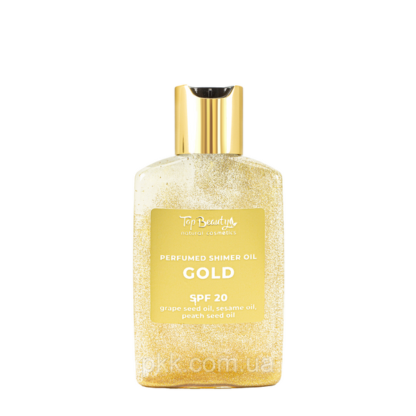 Масло для загара с шиммером Top Beauty Gold, 100 мл TB-7883 фото