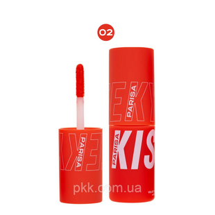 Рум'яна-помада рідкі для обличчя та губ Parisa Cosmetics Cheek Kiss № 02 Кораловий B-703 фото