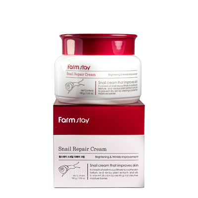 Крем для обличчя FarmStay Snail Repair Cream з муцином равлики зволожуючий 100 мл FS 4241 фото