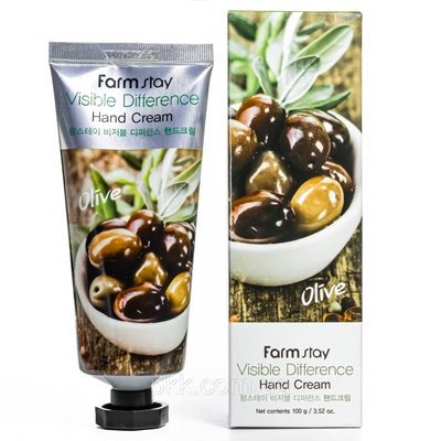 Крем для рук FarmStay Visible Difference Hand Cream Olive зволожуючий 100 мл FS 4384 фото