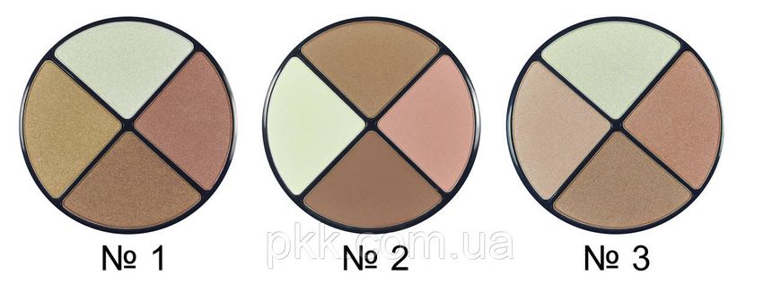 Палетка консилерів для макіяжу обличчя 4 в 1 FFleur Beauty Monster FF FC-53 № 01 FF FC-53 фото