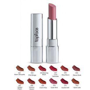 Помада для губ TopFace Super Match Sheer Glow PT162, 001 Warm Silhouette Рожево-бежевий PT162 фото