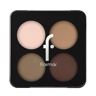 Палітра тіней для повік Flormar Color Eyeshadow 4 кольори, 04 Swiss Chocolate Коричневі FM 12428 фото