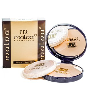 Пудра для обличчя компактна Malva Cosmetics M 413 № 02 Карамельна М 413 фото