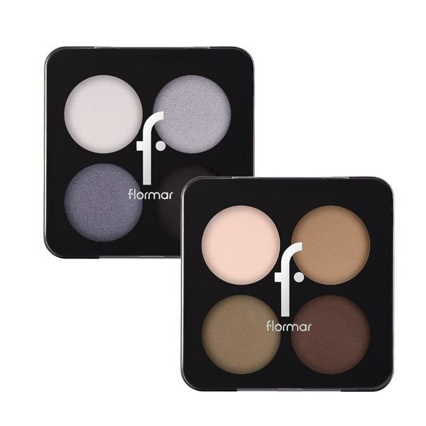 Палітра тіней для повік Flormar Color Eyeshadow 4 кольори, 04 Swiss Chocolate Коричневі FM 12428 фото