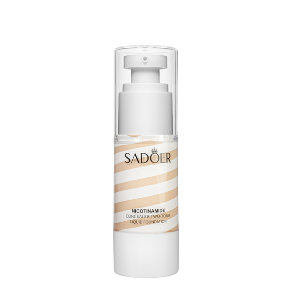 Тональний крем для обличчя зволожуючий двофазний Sadoer Concealer Two Tone Liquid Foundation 35 мл, Натуральний SD51704 фото
