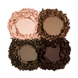 Палітра тіней для повік Flormar Color Eyeshadow 4 кольори, 04 Swiss Chocolate Коричневі FM 12428 фото 3