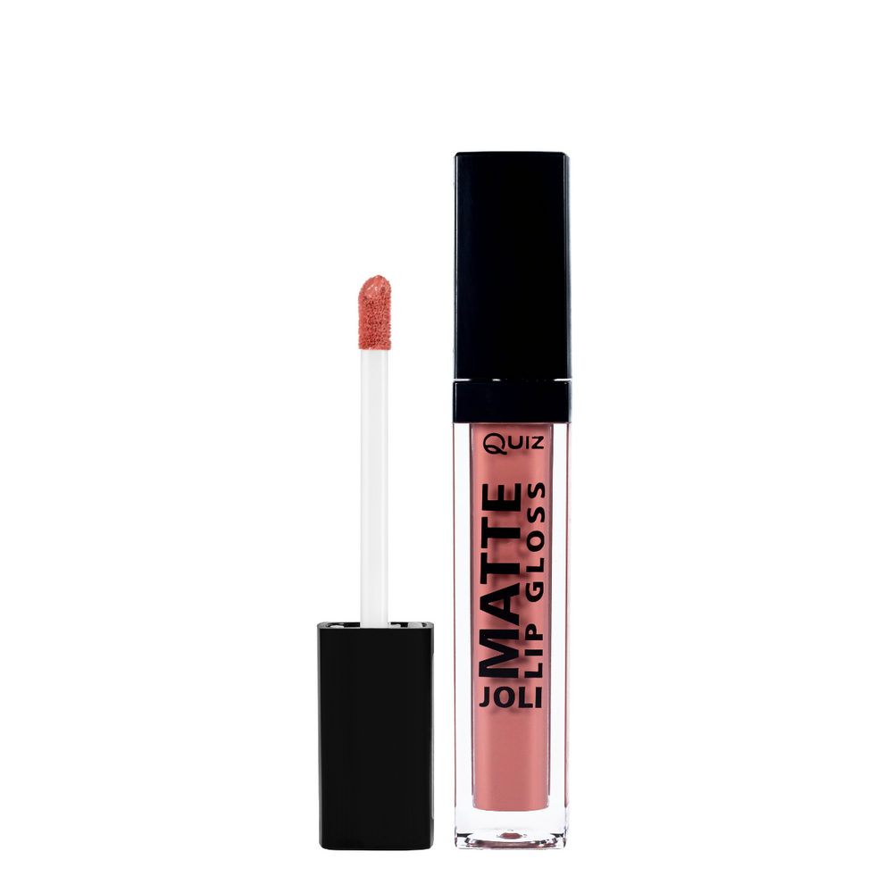 Матовий блиск для губ Quiz Cosmetics Joli Color Matte, 80 бежево-персиковий QZ 8256 фото