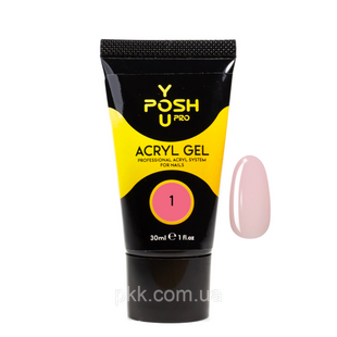 Акригель для наращивания ногтей YouPOSH Acryl Gel 30 мл № 1 YP 6308 фото