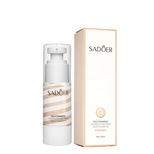 Тональний крем для обличчя двофазний Sadoer Concealer Two Tone Liquid Foundation 35 мл SD51704 Слонова кістка SD51704 фото