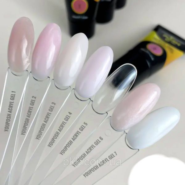 Акригель для наращивания ногтей YouPOSH Acryl Gel 30 мл № 1 YP 6308 фото