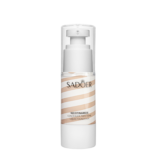 Тональний крем для обличчя двофазний Sadoer Concealer Two Tone Liquid Foundation 35 мл SD51704 Слонова кістка SD51704 фото