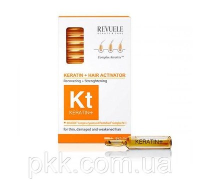 Активатор для волосся Revuele Keratin+ Ampoules Hair Restoration Activator 8 по 5 мл 5060565101180 фото