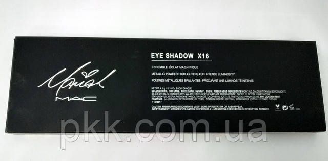 Палетка тіней для повік M·A·C EYE SHADOW 16 відтінків M·A·C X16 фото