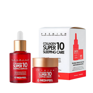 Набір омолоджувальної косметики для обличчя Medi-Peel Collagen Super 10 Sleeping Care Set (сироватка-ампула 30 мл + крем 10 г) Medi11063 фото