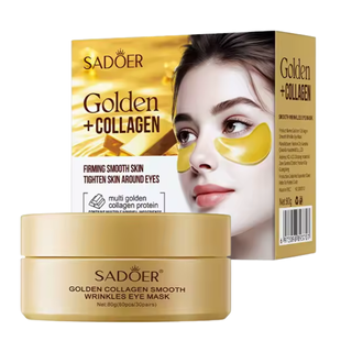 Патчі під очі проти зморщок Sadoer Golden + Collagen Smooth Wrinkles, 60 штук SD93707 фото