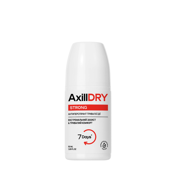 Дезодорант-антиперспирант шариковый AxillDRY Strong до 7 дней без пота, 50 мл AX 2621 фото