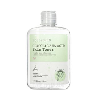 Тонік для обличчя Hollyskin Glycolic AHA Acid Skin Toner із гліколевою кислотою 250 мл