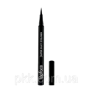 Підводка для очей TopFace Super Silky Eyeliner водостійка чорна РТ615 PT615 фото