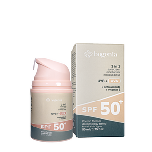 Крем для обличчя сонцезахисний Bogenia SPF 50+ 3 в 1 Sunscreen Face Cream BG422, 50 мл BG422 фото