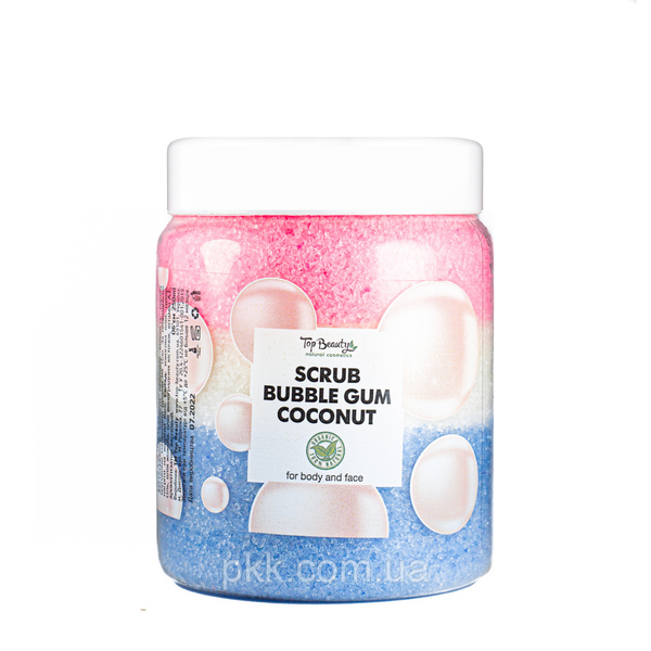 Скраб для обличчя та тіла Top Beauty Bubble Gum з ароматом жуйки та кокосовим маслом 250 мл TB-6345 фото