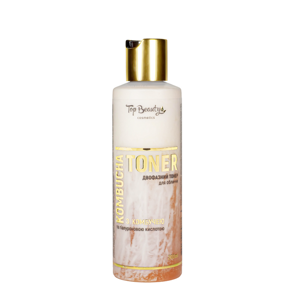 Двухфазный увлажняющий тонер для лица с комбучей Top Beauty Kombucha, 200 мл