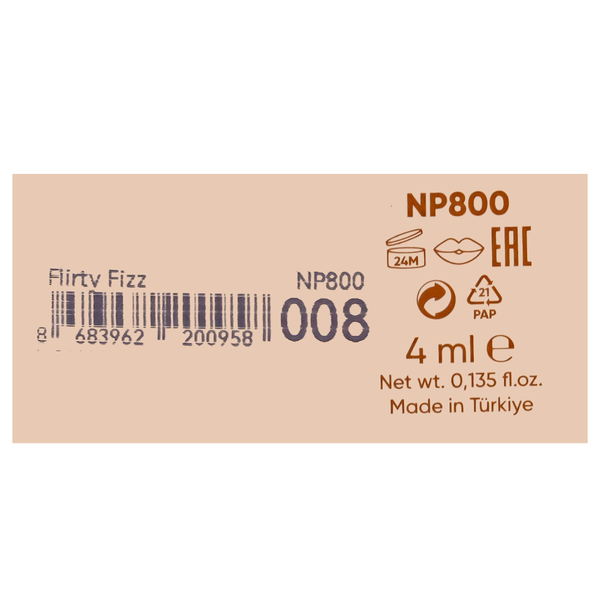 Блиск для губ Neverti 3D Plumping Intense Lipgloss зволожуючий 008 Flirty Fizz/Червоно-кораловий (NP800) NP800 фото