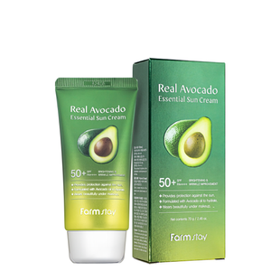 Сонцезахисний крем для обличчя FarmStay Real Avocado Essential Sun Cream SPF 50+ PA++++ з авокадо 70 мл FS11315 фото