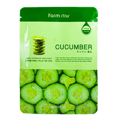Маска для обличчя FarmStay Cucumber тонізуюча з екстрактом огірка 23 мл FS 4145 фото