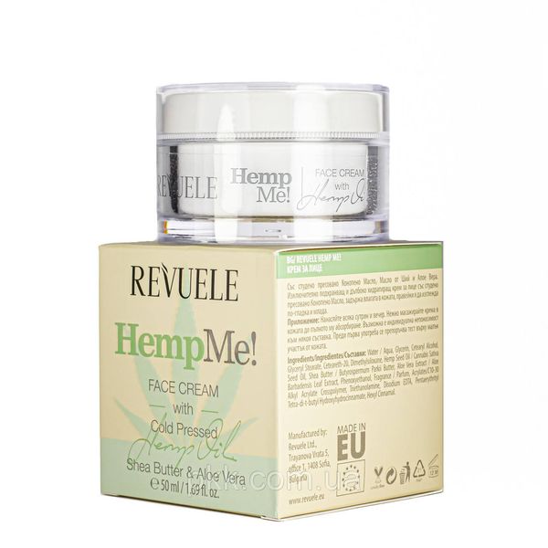 Крем для обличчя Revuele Hemp Me Face Cream With Cold Pressed 50 мл 5060565101197 фото