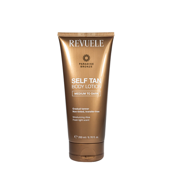 Лосьон для автозагара тела от среднего до темного Revuele Salf Tan Body Lotion Medium To Dark 200 мл 5060565108202 фото