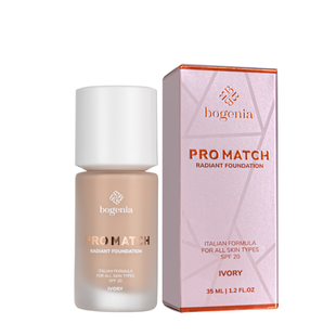 Тональний крем Bogenia Pro Match Radiant Foundation (BG609), 001 Ivory Айворі BG609 фото