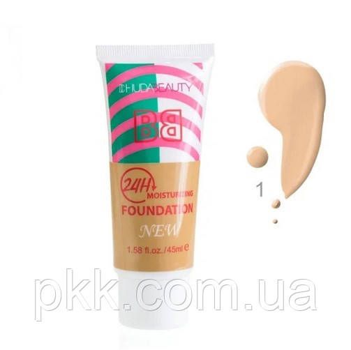 Тональний ВВ крем для обличчя Huda Beauty BB Moisturizing Fondation № 01 Світло Бежевий HD-185 фото