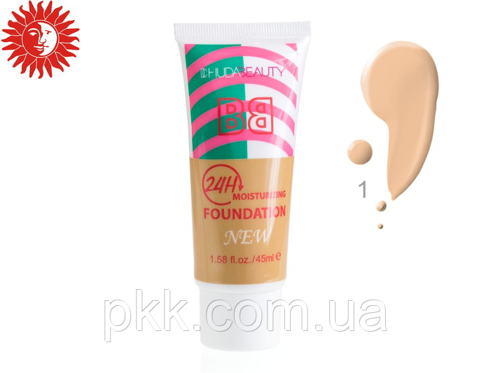 Тональний ВВ крем для обличчя Huda Beauty BB Moisturizing Fondation № 01 Світло Бежевий HD-185 фото