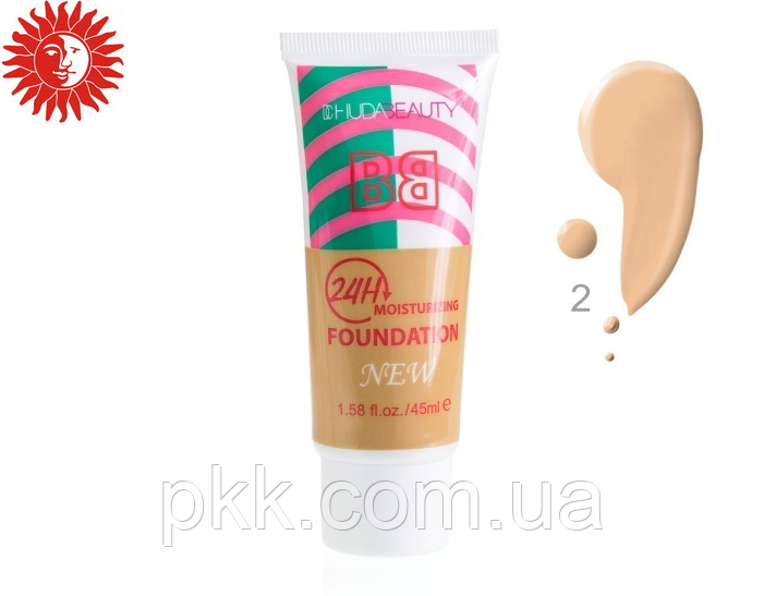 Тональний ВВ крем для обличчя Huda Beauty BB Moisturizing Fondation № 01 Світло Бежевий HD-185 фото