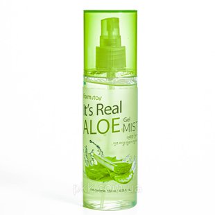 Гель міст для обличчя зволожуючий з екстрактом алое FarmStay it's Real Aloe Gel Mist 120 мл FS 5449 фото