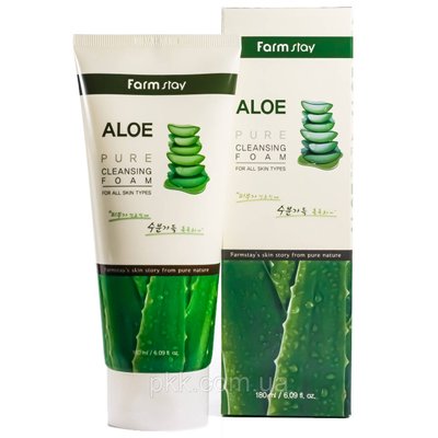 Пінка для вмивання FarmStay Aloe Pure Cleansing Foam заспокійлива 180 мл FS 4454 фото