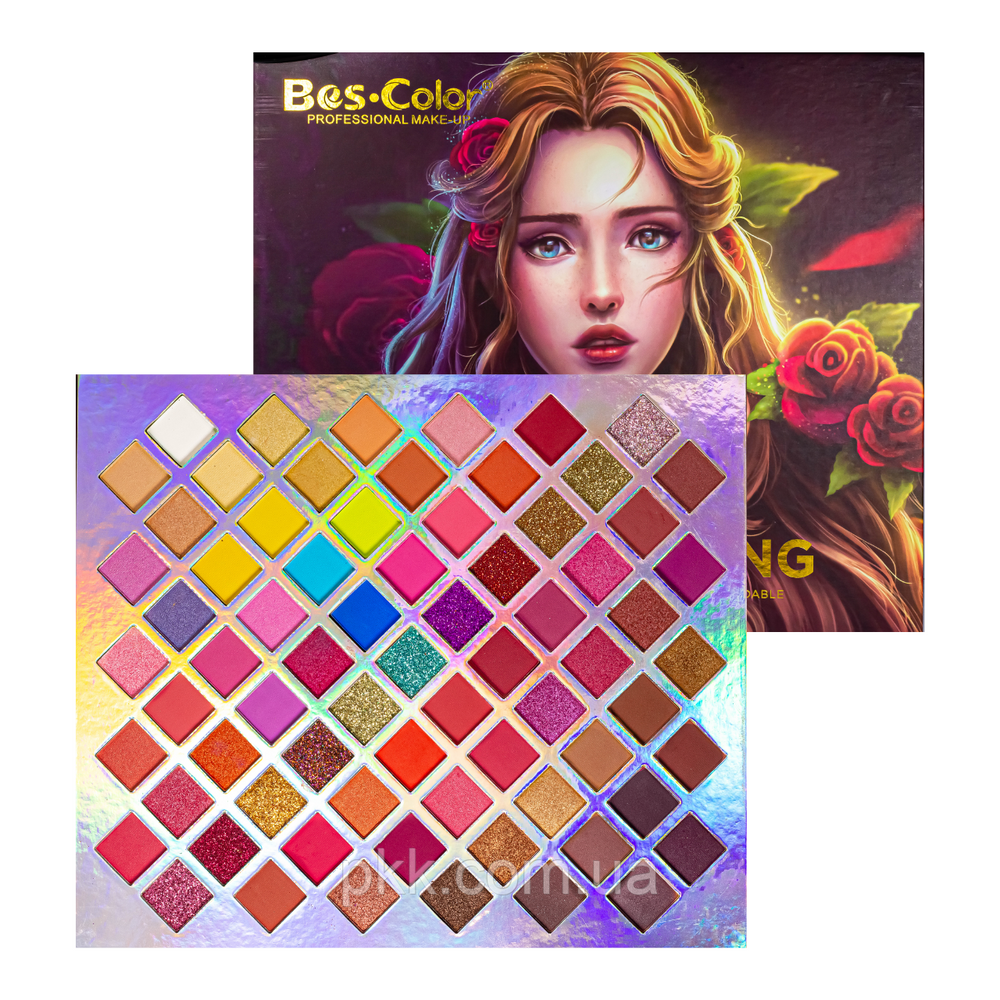 Палетка тіней для повік Everchanging 71 Colors Super Pigmented Bes Color матові та перламутрові 71 відтінок BS022 фото